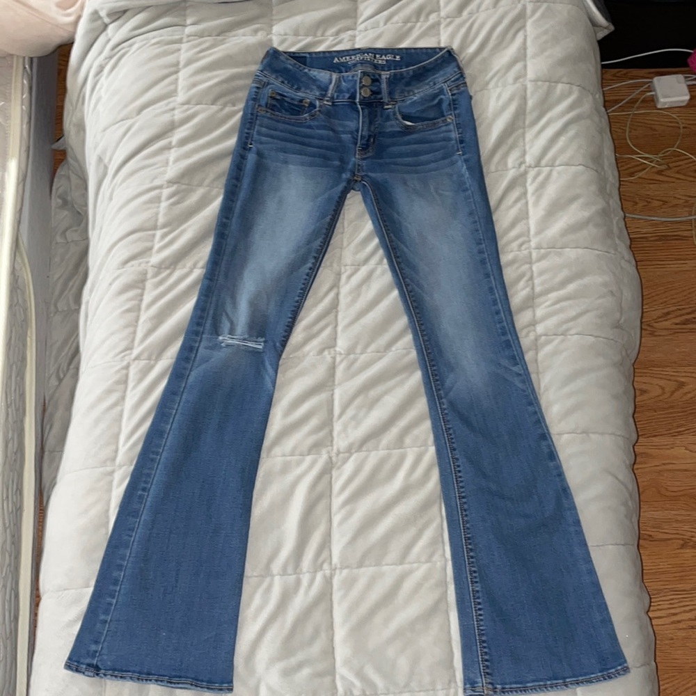 American Eagle flare jeans, size 00 regular